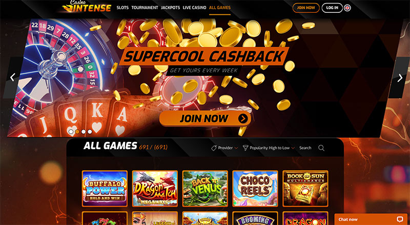 casino intense page d'accueil