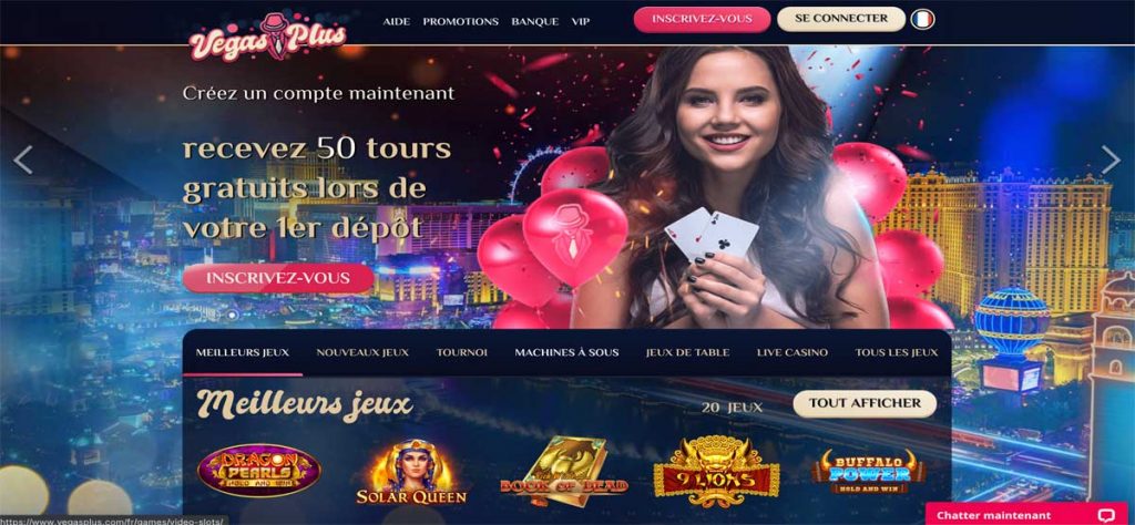 vegasplus page d'accueil